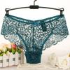 Women's Sexy Lace Brazilian Briefs, Breathable Mesh Panties, e-Green, L view 2