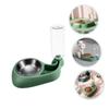 Automatic Pet Feeder with Two Bowls, Green view 3