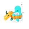 Abaodam Toddler Potty, Fun Pumpkin Design, Easy to Clean, Compact Potty for Toddler Toilet Training view 4