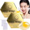 Egg White Botanical Soap Bar, Egg-Shaped, 2 Pieces view 1