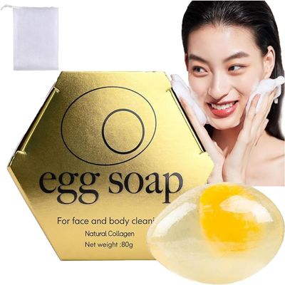 Egg White Botanical Soap Bar, Egg-Shaped, 1 Piece