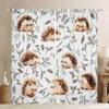 Homemissing Hedgehog Curtains for Kids, 175 x 140 cm, Cute Wildlife Window Curtains view 1