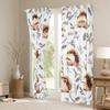 Homemissing Hedgehog Curtains for Kids, 175 x 140 cm, Cute Wildlife Window Curtains view 3
