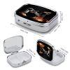 YHEGBFD Square Pill Case, 2 Compartments, Portable Organizer for Wallet or Bag view 2
