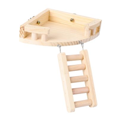 Yardwe Wooden Hamster Ladder for Small Animal Cages