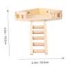 Yardwe Wooden Hamster Ladder for Small Animal Cages view 2