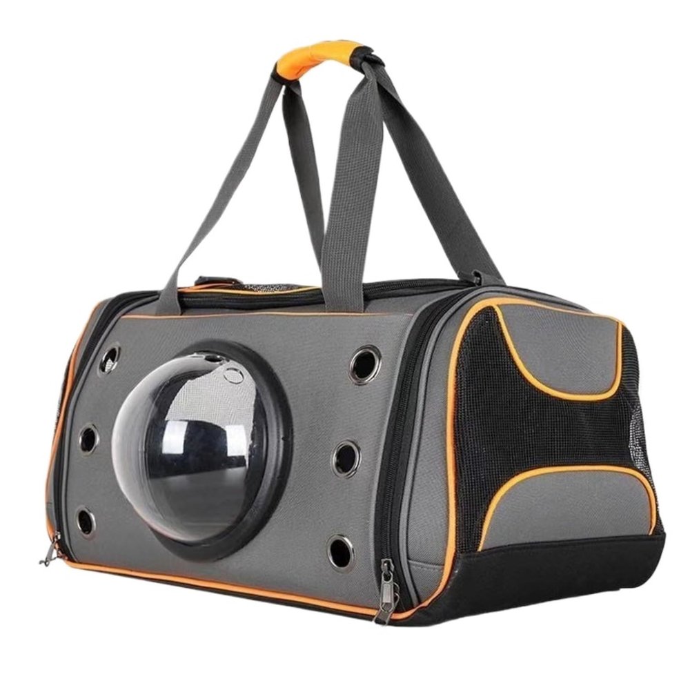 RUVOO Cat Carrier Bag, Portable Pet Backpack, Orange, 50 × 27 × 31 cm