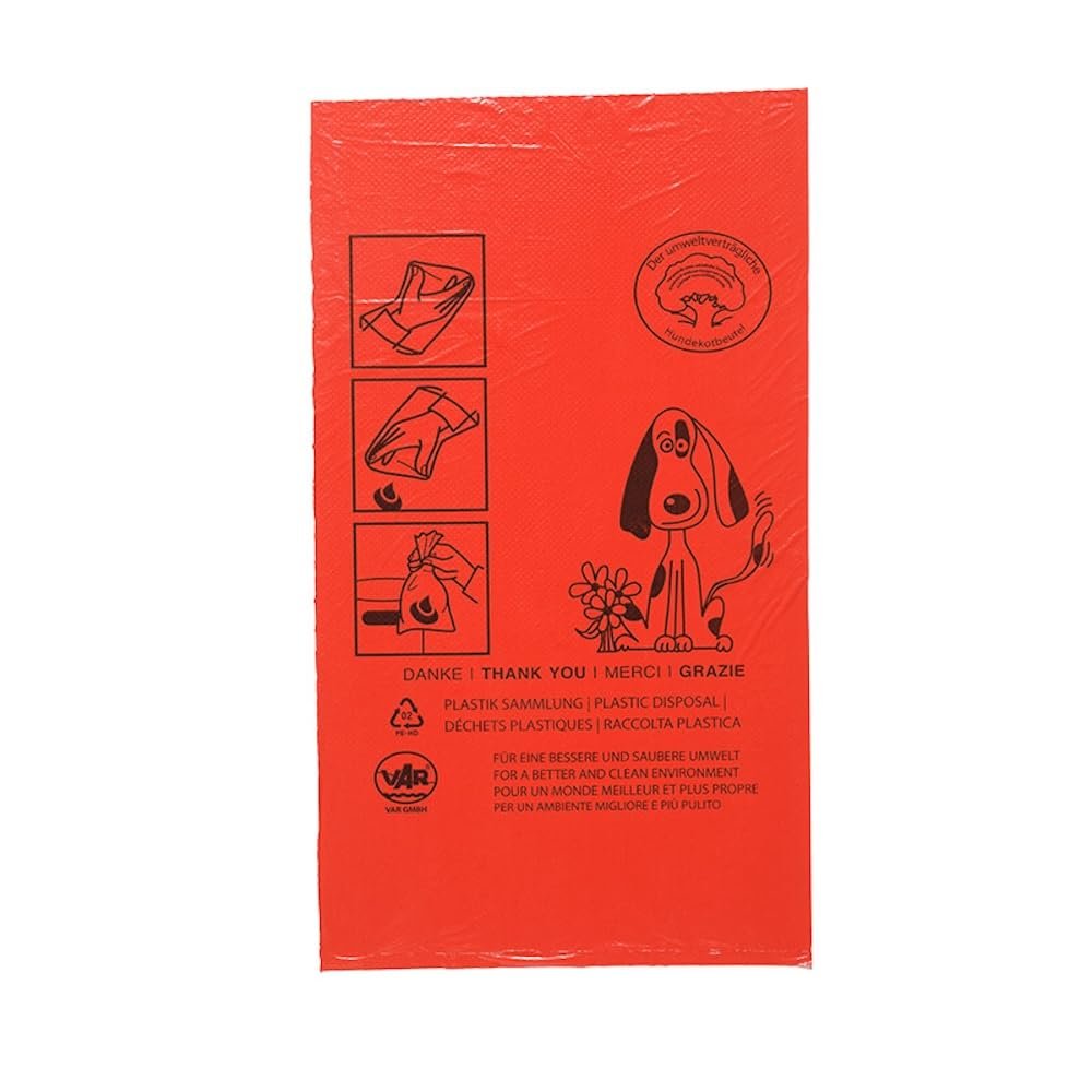 PROREGAL Classic Dog Waste Bags | 1,000 pcs | H x W x D 20 x 35 x 0.01 cm | Red