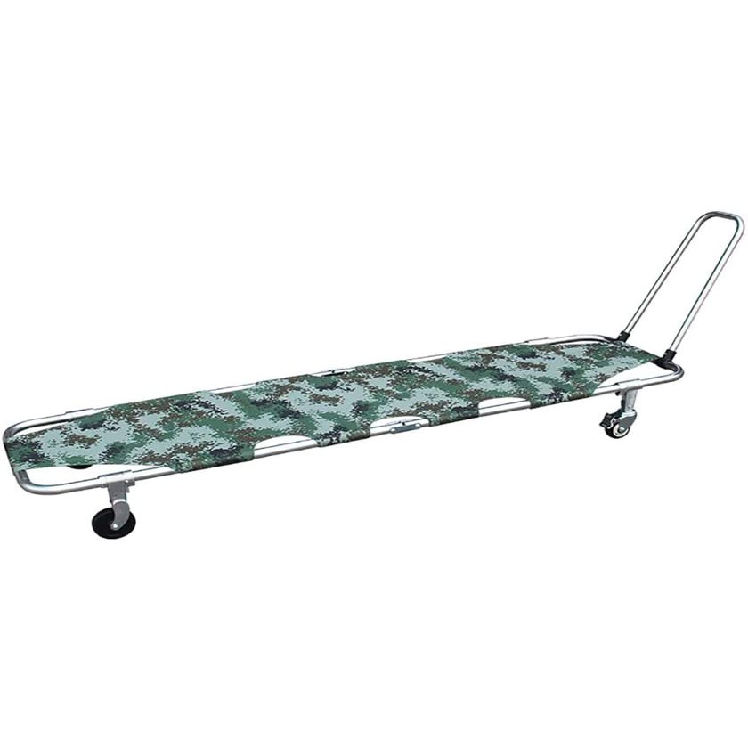 CAFIEDR Portable Emergency Stretcher with Four Wheels, Foldable Waterproof Aluminum Alloy Stretcher, Tow Stretcher for Fire Trucks, 159 kg Load Capacity