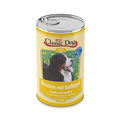 Classic Dog Poultry Chunks | 6 x 1,250 g Wet Dog Food