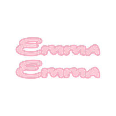 GamesMonkey Kids' Room Stickers, 2-Piece Set, Various Sizes, Boy/Girl Games, Door or Cabinet (Emma, 30 x 6 cm)