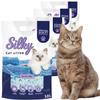 Silky Silica Cat Litter, Dust-Free Unscented Crystal Litter, Odor Control, Highly Absorbent, Antibacterial | 15.2 L - 4-Pack view 1