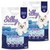Silky Unscented Silica Crystal Cat Litter, Dust-Free, Odor-Neutralizing, 7.6 L, 2-Pack view 1