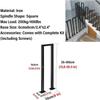 U-Shaped Stair Railing, Nonslip Square Handrail, Attic Hallway Safety Support Bar, Black, 65 cm view 2