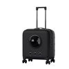 Pet Carrier Backpack with Wheels, Rolling Pet Stroller, Black-A view 1