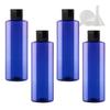 PQPAUTY 4-Pack 200 mL Blue Plastic Lotion Bottles with Black Flip Caps view 1