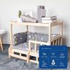 Double-Layer Orthopedic Wooden Pet Bed with Bedding view 2