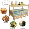 Double-Layer Orthopedic Wooden Pet Bed with Bedding view 3