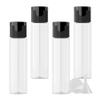 PQPAUTY 4-Pack 30 ml Transparent Plastic Lotion Bottles with Black Flip Caps view 1