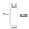 PQPAUTY 4-Pack 30 ml Transparent Plastic Lotion Bottles with Black Flip Caps view 2