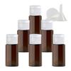 PQPAUTY 6-Pack 10 mL Brown Plastic Lotion Bottles with White Flip Caps view 1