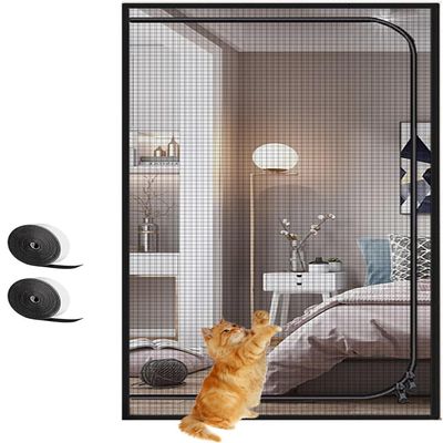 Cat Screen Door for Balcony, 90 x 220 cm, Scratch-Resistant Mesh (Size: 130 x 220 cm)