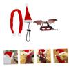 BESPORTBLE 2-Piece Reptile Costume Set with Adjustable Harness, Christmas Hat and Scarf for Lizards view 3