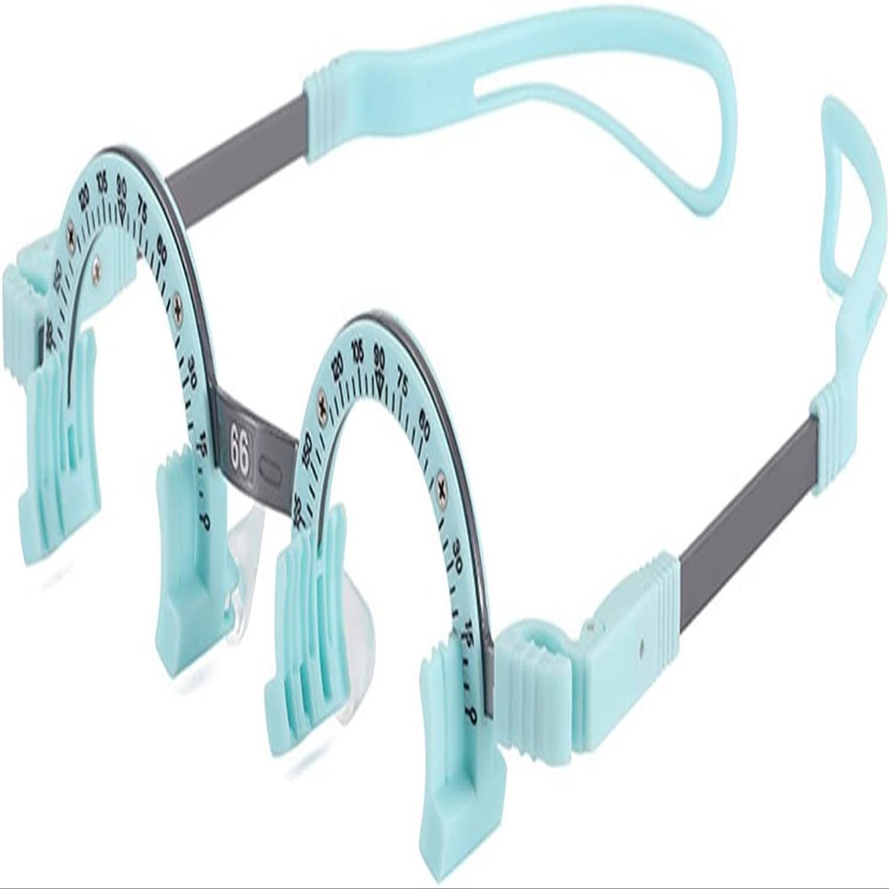 Optical Trial Lens Frame, Adjustable PD 58–66 mm, Titanium Alloy Half-Rim
