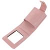 Pink PU Lipstick Case with Mirror, Small Cosmetic Bag view 2