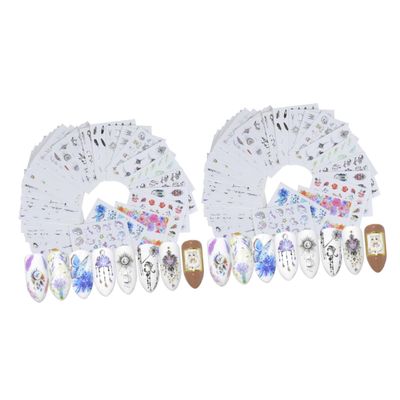 FOMIYES 80-Piece Water-Transfer Nail Art Sticker Set
