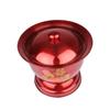 Sturdy Stainless Steel Spittoon with Lid for Home, Red view 1