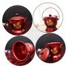 Sturdy Stainless Steel Spittoon with Lid for Home, Red view 4