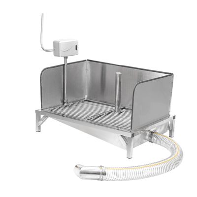 Stainless Steel Dog Toilet with Automatic Flush, 60 x 42 cm