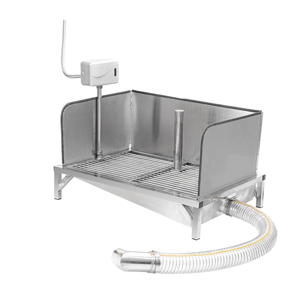 Stainless Steel Dog Toilet with Automatic Flush, 60 x 42 cm