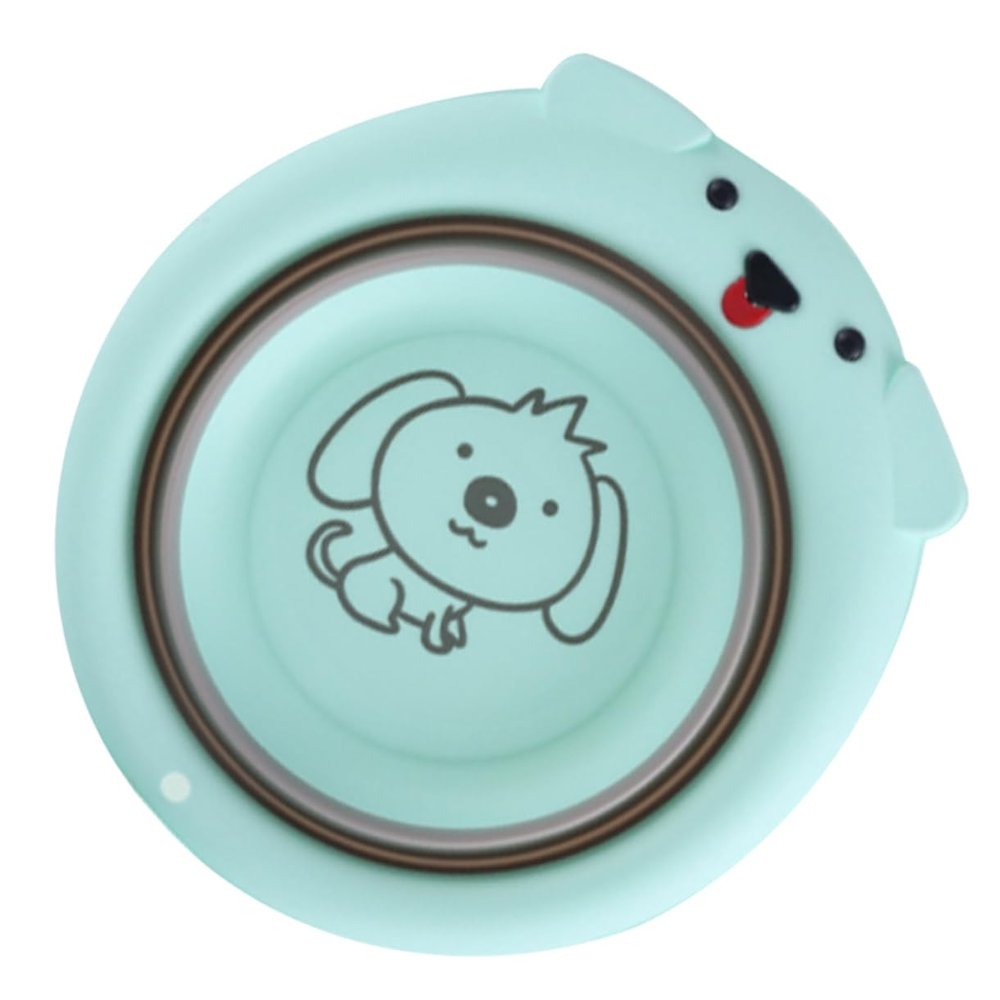 KOMBIUDA Foldable Baby Wash Basin with Cartoon Pattern, Plastic