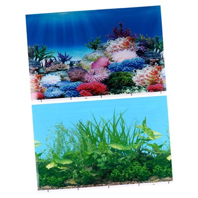 HAPINARY 2-Piece Aquarium Background Stickers