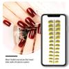 osiuujkw 24-Pack Short Ballerina Coffin False Nails, Scratch-Resistant Acrylic Nails, 21 Avocado Green view 4