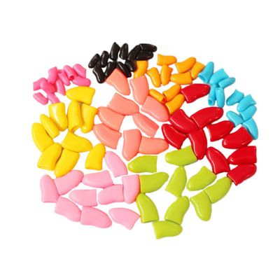 Cat Nail Caps for Scratch Protection, 140 Pieces, 7 Silicone Colors, Size L
