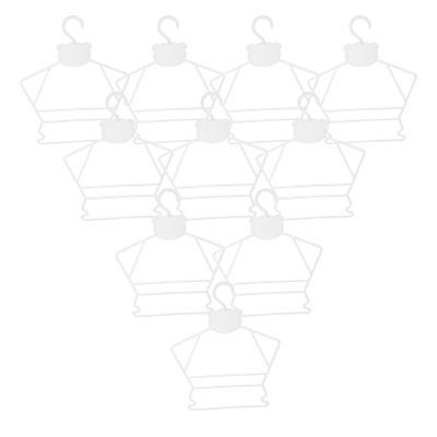 MAGICLULU 10-Pack Plastic Hangers for Girls' Toddler Clothing, Non-Slip and Space-Saving, White