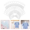 MAGICLULU 10-Pack Plastic Hangers for Girls' Toddler Clothing, Non-Slip and Space-Saving, White view 3