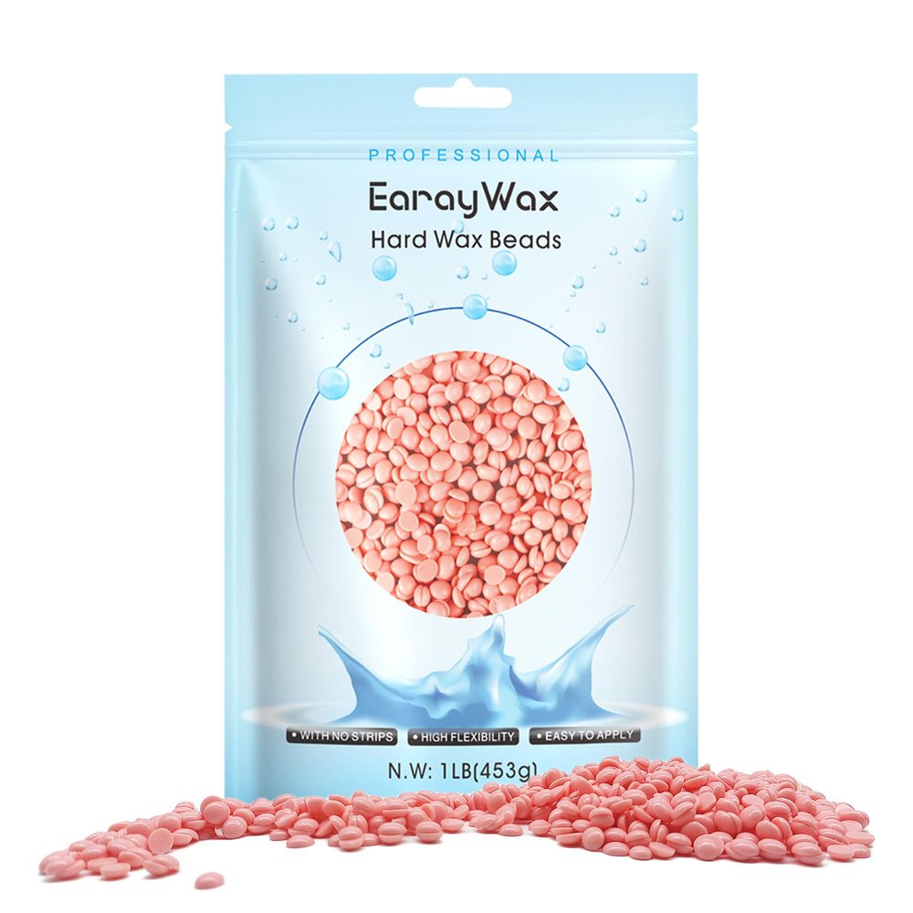 Earaywax Hard Wax Beads, Professional Hair Removal Wax, 453 g, Brazilian Bikini, Face, Legs & Eyebrows, Painless