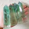 CZAOINCU Natural Green Fluorite Quartz Crystal Tower view 4