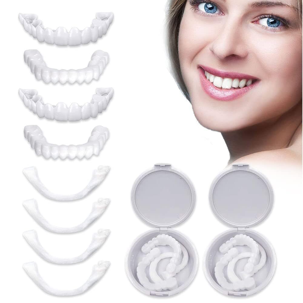2 Pairs Temporary Cosmetic Veneers for Upper and Lower Teeth