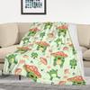 JUZGTSIT Cute Frog Mushroom Blanket, Soft Flannel Plush Throw view 1