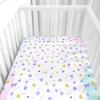 Odot Microfiber Fitted Sheet for Crib and Baby Bed, Polka Dots, Light Purple, 80 x 160 cm view 3
