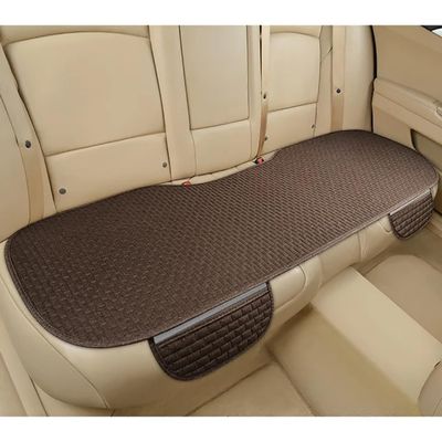 Lmmdhi Breathable Car Seat Cover for Kia Forte 2009–2018, Non-Slip Protector Mat, Linen, 4 Colors, D-offee-1pc Rear Seat Sheet
