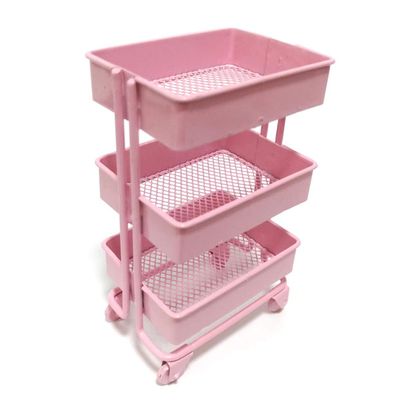 Rolling Cart Storage Display Shelf for 1:12 Miniatures