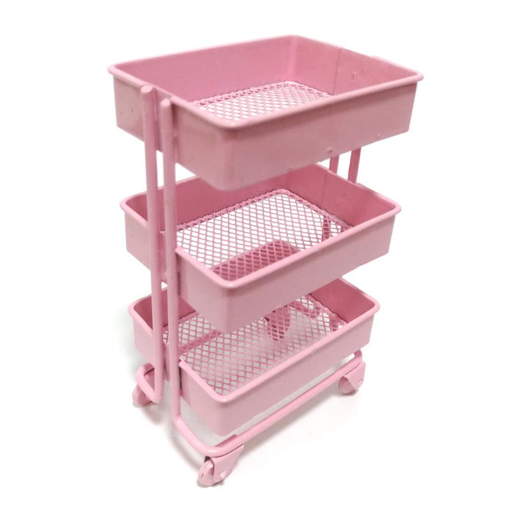 Rolling Cart Storage Display Shelf for 1:12 Miniatures
