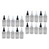 FRCOLOR 20-Pack Transparent Plastic Squeeze Bottles with Flip-Top Caps, Refillable, for Pigments and Liquids, Random Colors view 1