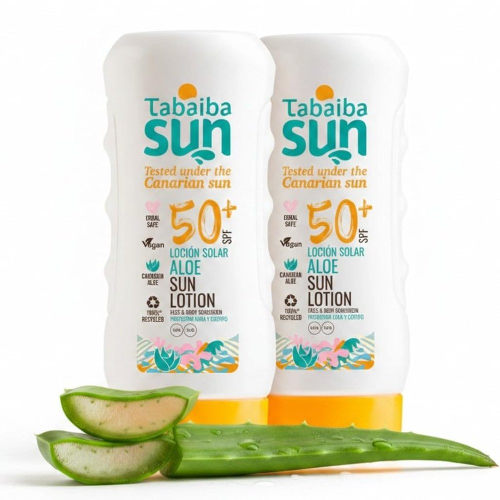Tabaiba Sun Aloe Vera Sunscreen Lotion SPF 15, 2-Pack (2 x 200 ml)